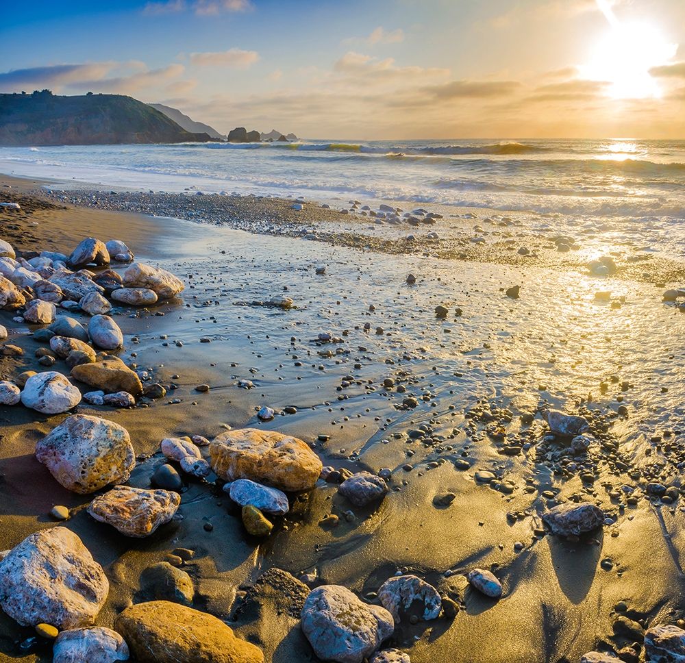 Wall Art Painting id:404907, Name: Rockaway Beach Sunset-Pacifica-California-USA, Artist: Miller, Anna