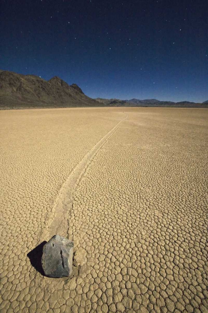 Wall Art Painting id:127785, Name: CA, Death Valley NP A mysterious sliding rock, Artist: Flaherty, Dennis