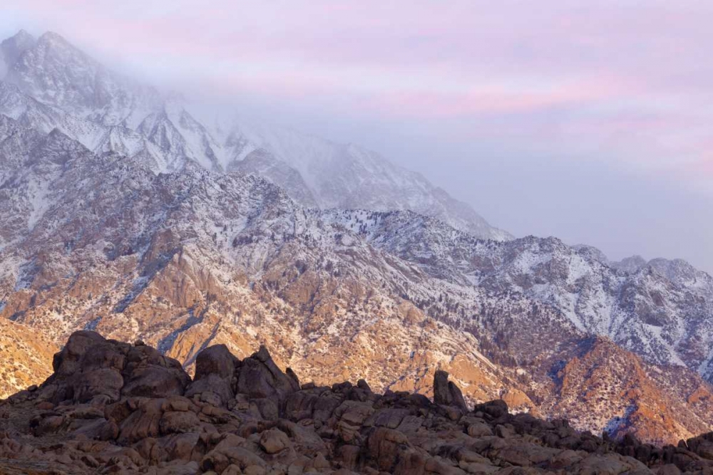 Wall Art Painting id:132321, Name: California, Lone Pine Sunrise on Sierra Mts, Artist: Paulson, Don