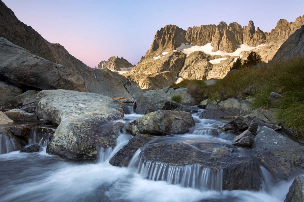 Wall Art Painting id:133136, Name: CA, Inyo NF The Minarets and rapids in a stream, Artist: Paulson, Don