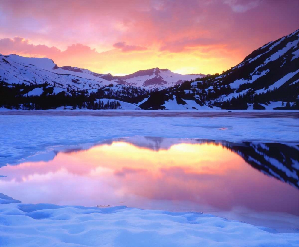 Wall Art Painting id:134683, Name: California, Ellery Lake at Sunset, Artist: Talbot Frank, Christopher