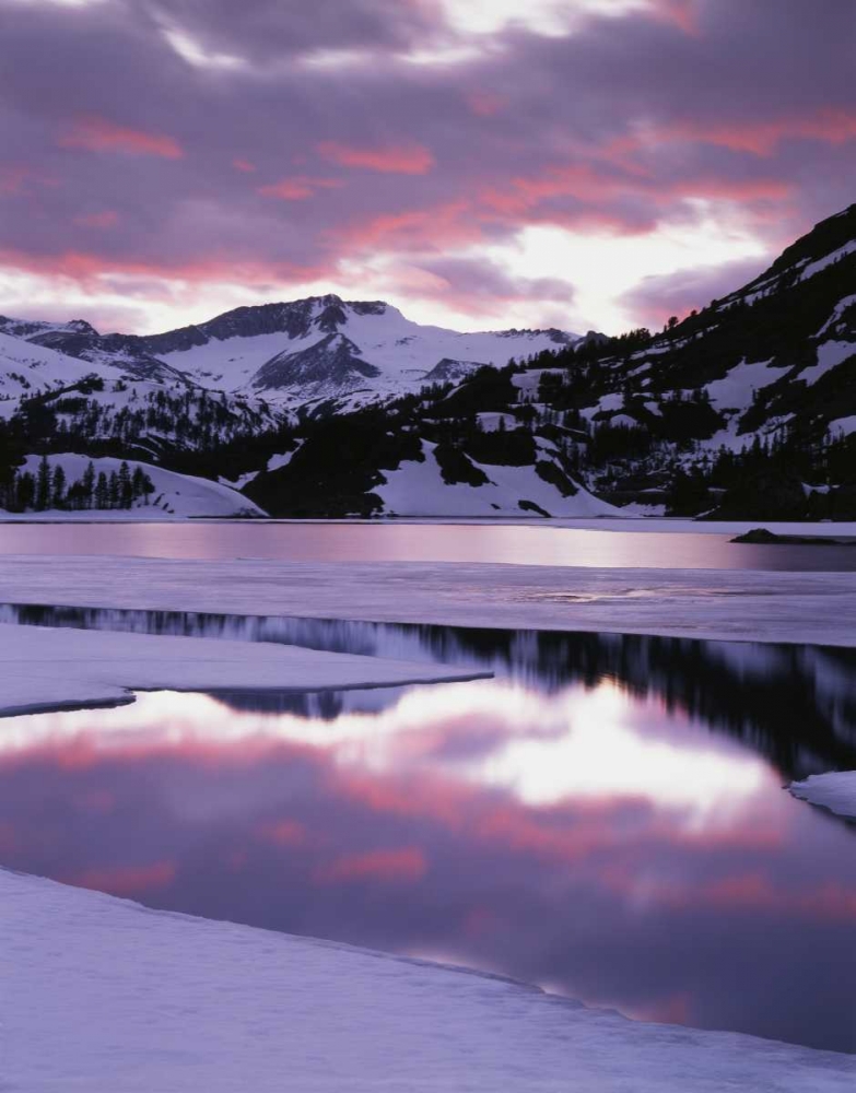 Wall Art Painting id:135174, Name: CA, Sierra Nevada Mts reflecting in Ellery Lake, Artist: Talbot Frank, Christopher