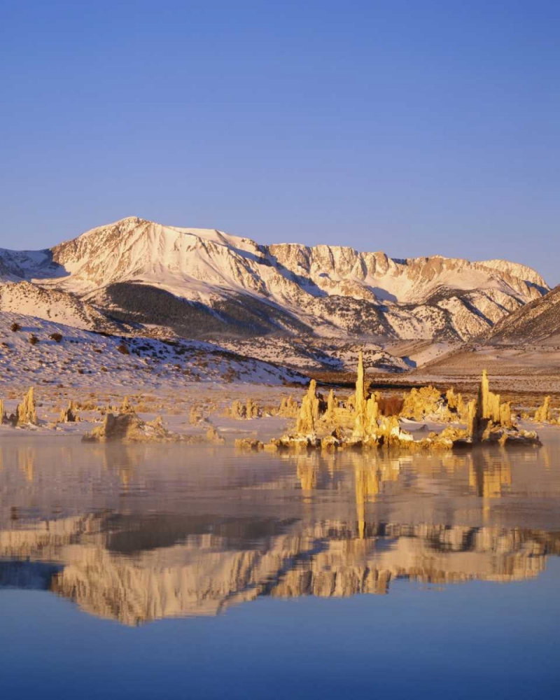 Wall Art Painting id:127923, Name: California Hills and tufas reflect in Mono lake, Artist: Flaherty, Dennis