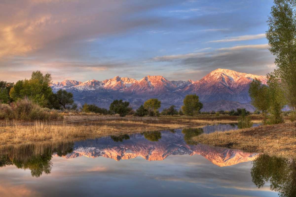 Wall Art Painting id:127941, Name: California, Bishop Sierra Mts from Farmers Pond, Artist: Flaherty, Dennis