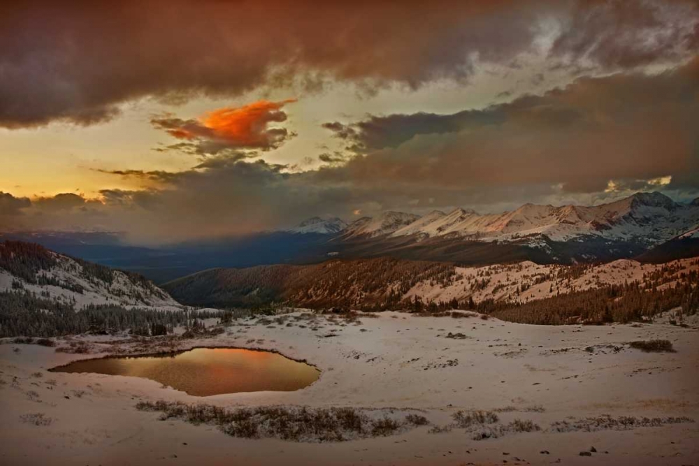 Wall Art Painting id:128171, Name: CO, Cottonwood Pass Sunset on alpine tarn, Artist: Grall, Don