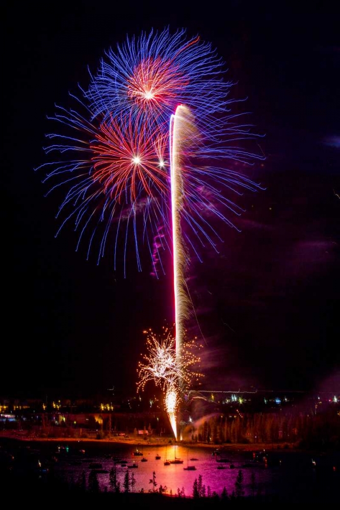 Wall Art Painting id:130942, Name: Colorado, Frisco Fireworks display on July 4th, Artist: Lord, Fred