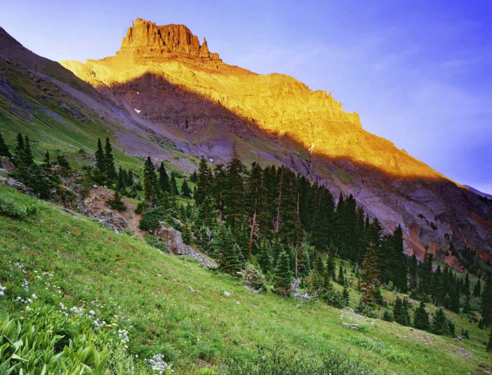 Wall Art Painting id:127478, Name: USA, Colorado Sunset on Yankee Boy Basin, Artist: Flaherty, Dennis