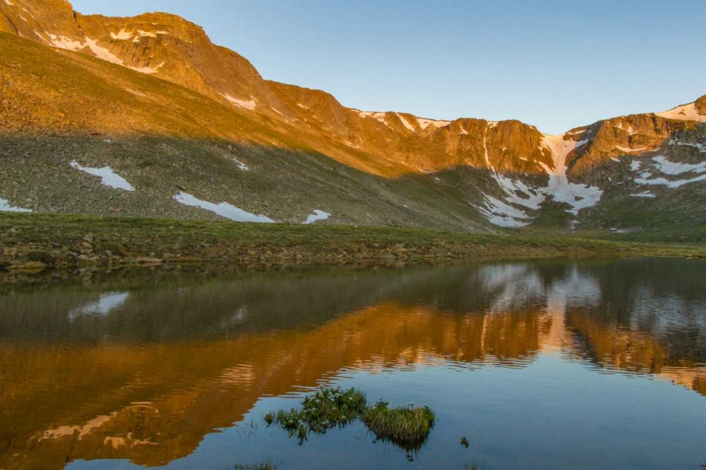 Wall Art Painting id:129688, Name: CO, Mt Evans Summit Lake reflection at sunrise, Artist: Illg, Cathy and Gordon