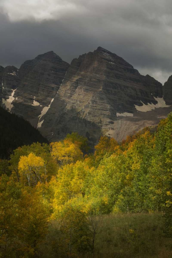 Wall Art Painting id:128136, Name: Colorado Storm over Maroon Bells peaks, Artist: Grall, Don