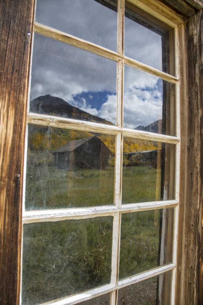 Wall Art Painting id:128185, Name: CO, Ashcroft Abandoned mining cabin window, Artist: Grall, Don