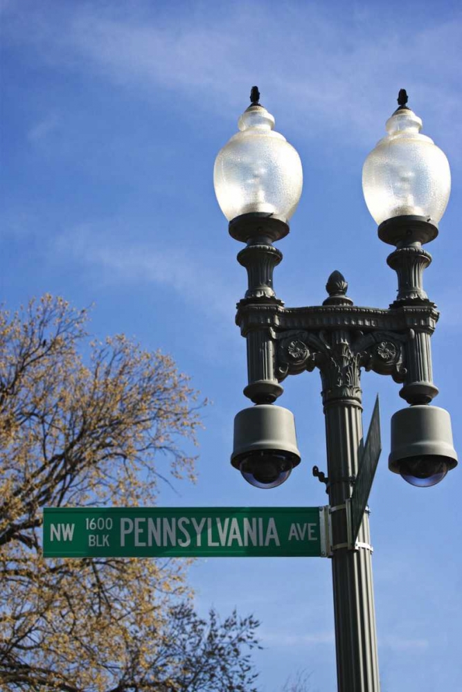 Wall Art Painting id:127924, Name: Washington, DC Historic Pennsylvania Ave Sign, Artist: Flaherty, Dennis