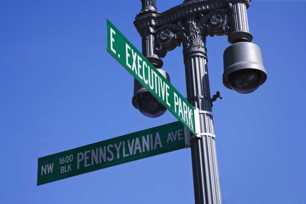 Wall Art Painting id:127925, Name: Washington, DC Historic Pennsylvania Ave Sign, Artist: Flaherty, Dennis