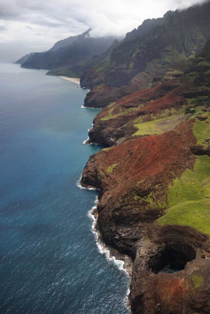 Wall Art Painting id:127912, Name: USA, Hawaii, Kauai Aerial view of Na Pali Coast, Artist: Flaherty, Dennis