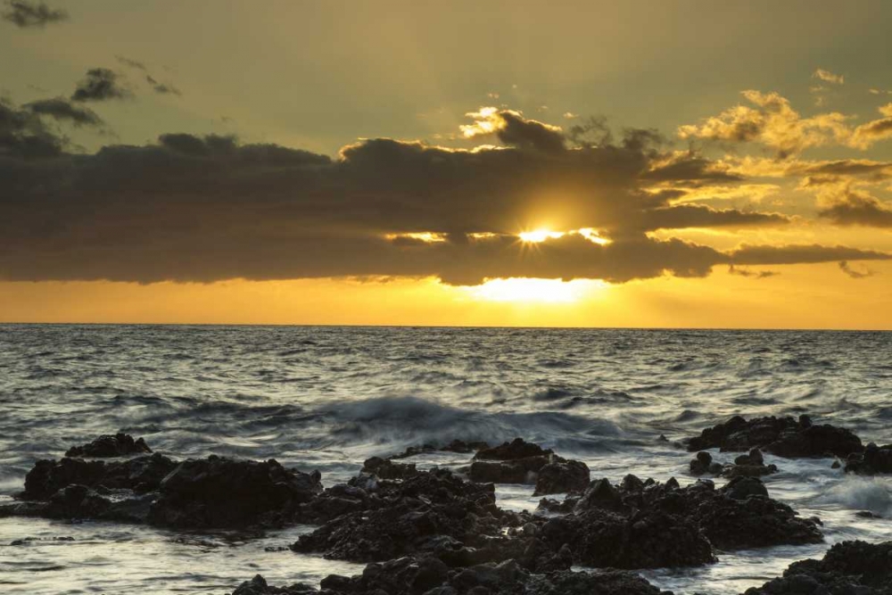 Wall Art Painting id:129622, Name: USA, Hawaii, Maui, Kihei Scenic of ocean sunset, Artist: Illg, Cathy and Gordon