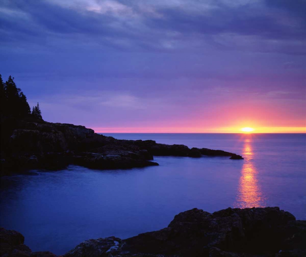 Wall Art Painting id:134828, Name: Maine Acadia NP Sunrise over the Atlantic, Artist: Talbot Frank, Christopher