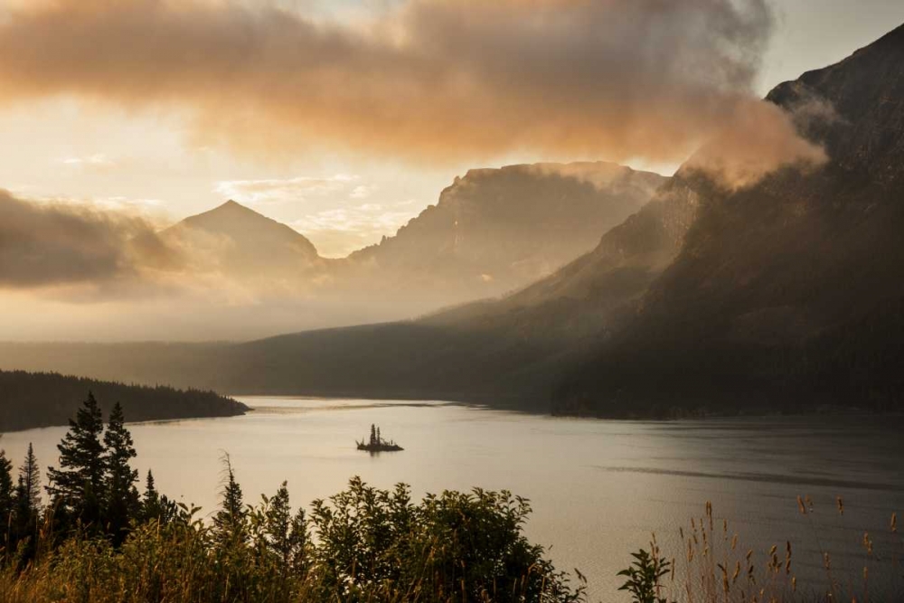 Wall Art Painting id:128167, Name: MT, Glacier NP Sunrise over St Mary Lake, Artist: Grall, Don