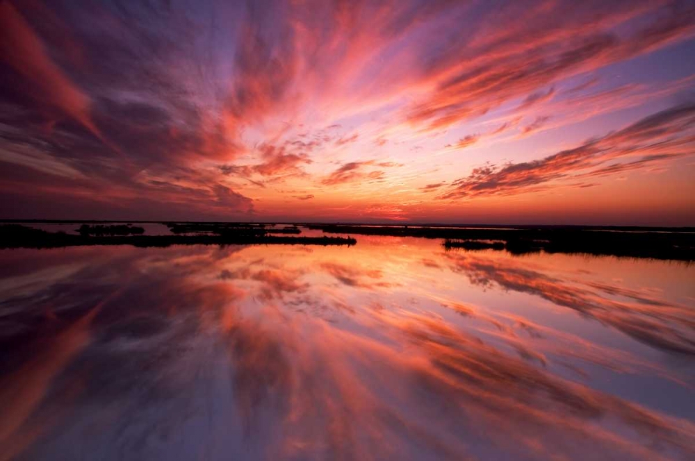 Wall Art Painting id:131589, Name: New Jersey, Cape May Sunset reflection on water, Artist: OBrien, Jay