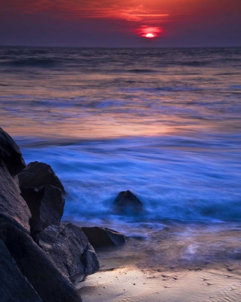 Wall Art Painting id:131591, Name: New Jersey, Cape May Sunset reflection on ocean, Artist: OBrien, Jay