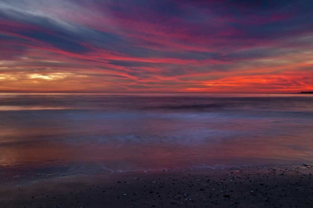 Wall Art Painting id:131458, Name: New Jersey, Cape May Sunrise on ocean shore, Artist: OBrien, Jay