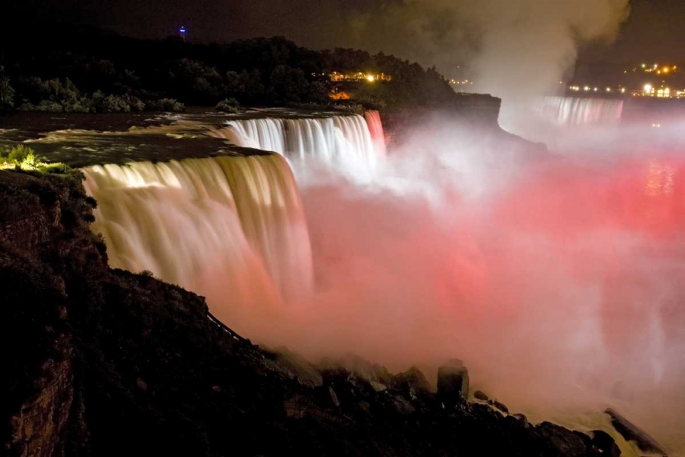 Wall Art Painting id:130913, Name: NY, Niagara Falls Twilight of the waterfalls, Artist: Lord, Fred