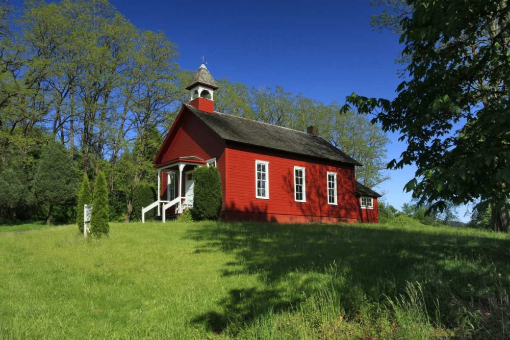 Wall Art Painting id:135645, Name: Oregon, Viola Traditional one-room schoolhouse, Artist: Terrill, Steve