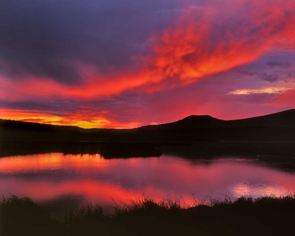 Wall Art Painting id:135500, Name: USA, Oregon Sunset over Upper Klamath Lake, Artist: Terrill, Steve