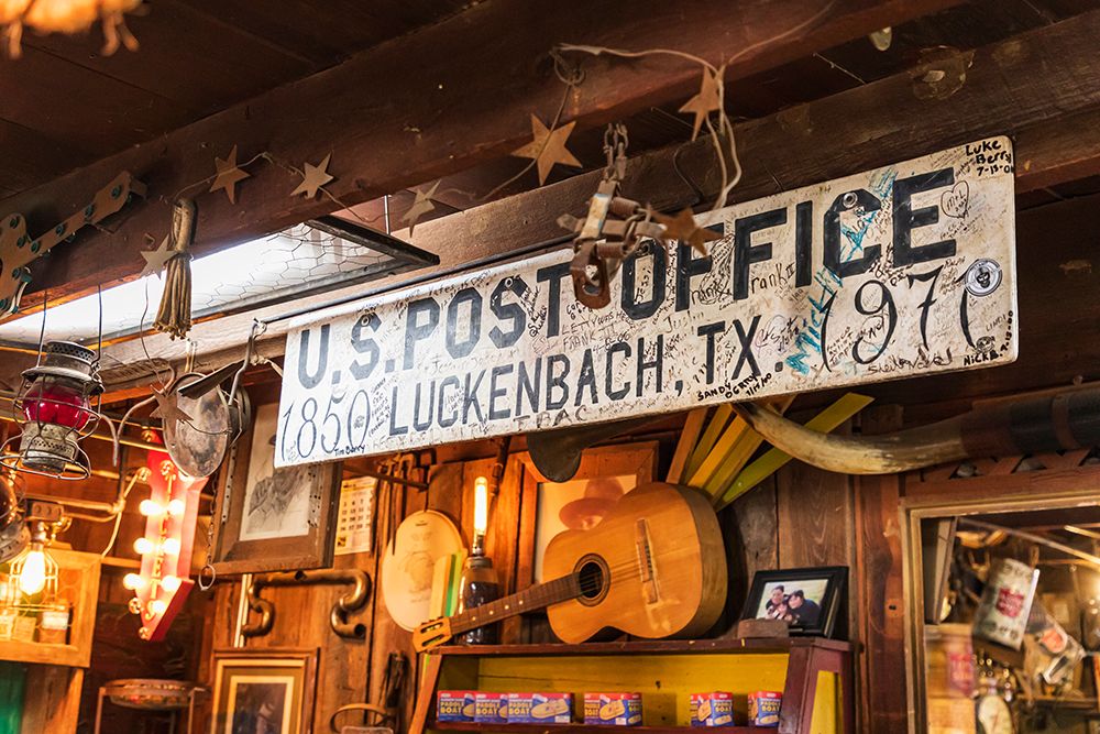 Wall Art Painting id:520093, Name: Luckenbach-Texas-USA-Post office sign in a tourist shop in Luckenbach-Texas, Artist: Wilson, Emily