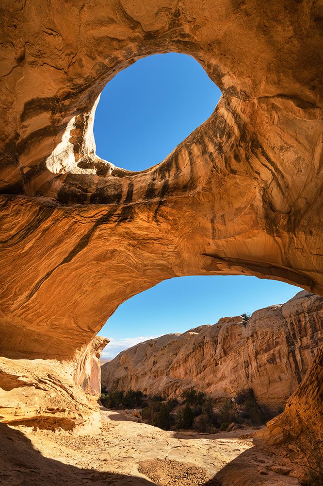 Wall Art Painting id:652880, Name: Wild Horse Window-a natural arch inside a sandstone alcove San Rafael Reef-Utah, Artist: Majchrowicz, Alan