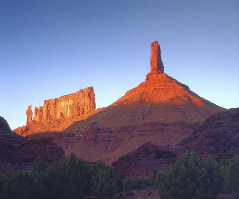 Wall Art Painting id:134784, Name: USA, Utah, Sandstone formations at sunset, Artist: Talbot Frank, Christopher