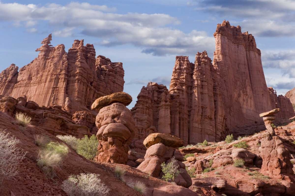 Wall Art Painting id:131708, Name: USA, Utah View of Fisher Towers, Artist: Paulson, Don