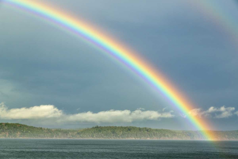 Wall Art Painting id:132335, Name: Washington, Seabeck Rainbow over Hood Canal, Artist: Paulson, Don