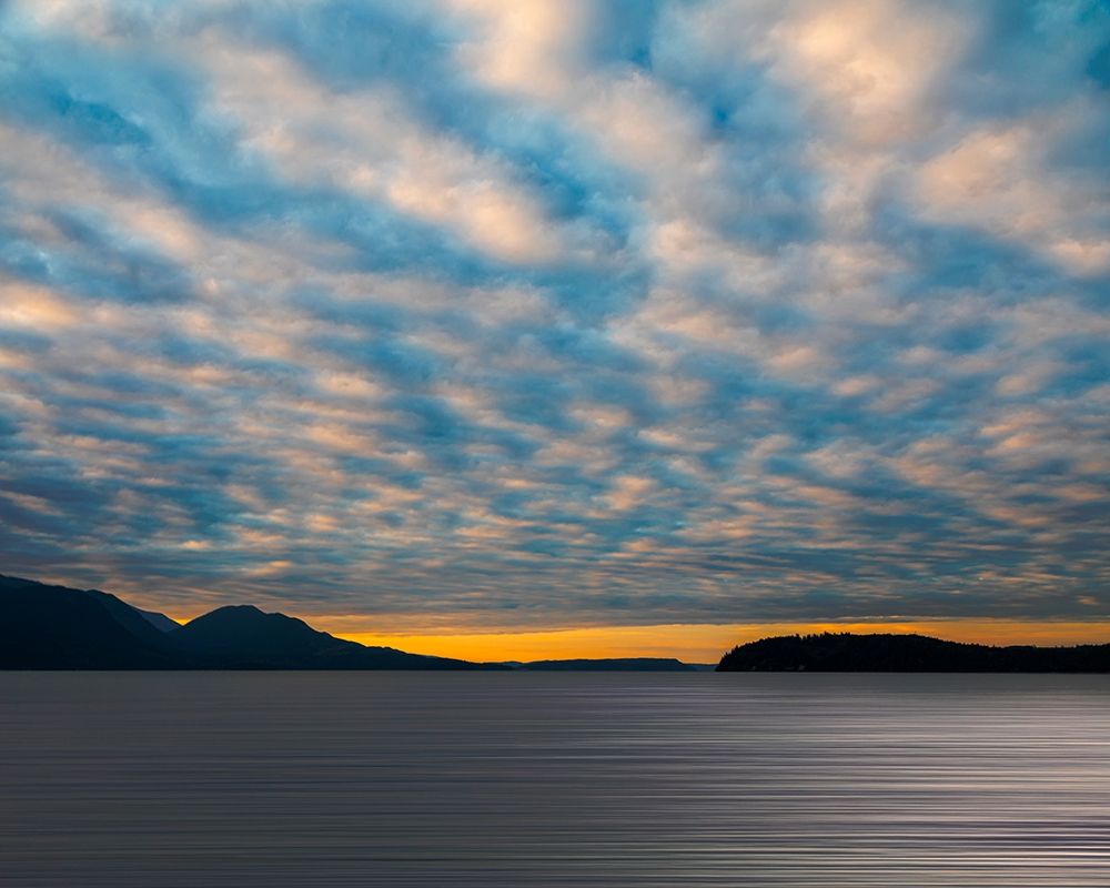 Wall Art Painting id:406319, Name: Washington-Seabeck Cloudy sunset on Hood Canal , Artist: Jaynes Gallery