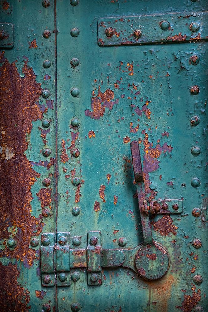 Wall Art Painting id:406344, Name: Washington State-Port Townsend Rusted metal door in fort , Artist: Jaynes Gallery