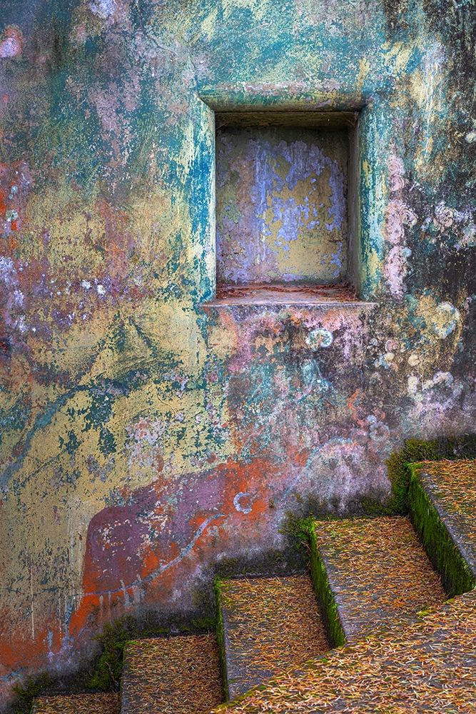 Wall Art Painting id:406358, Name: Washington State-Port Townsend-Fort Worden State Park Painted walls and stairway , Artist: Jaynes Gallery