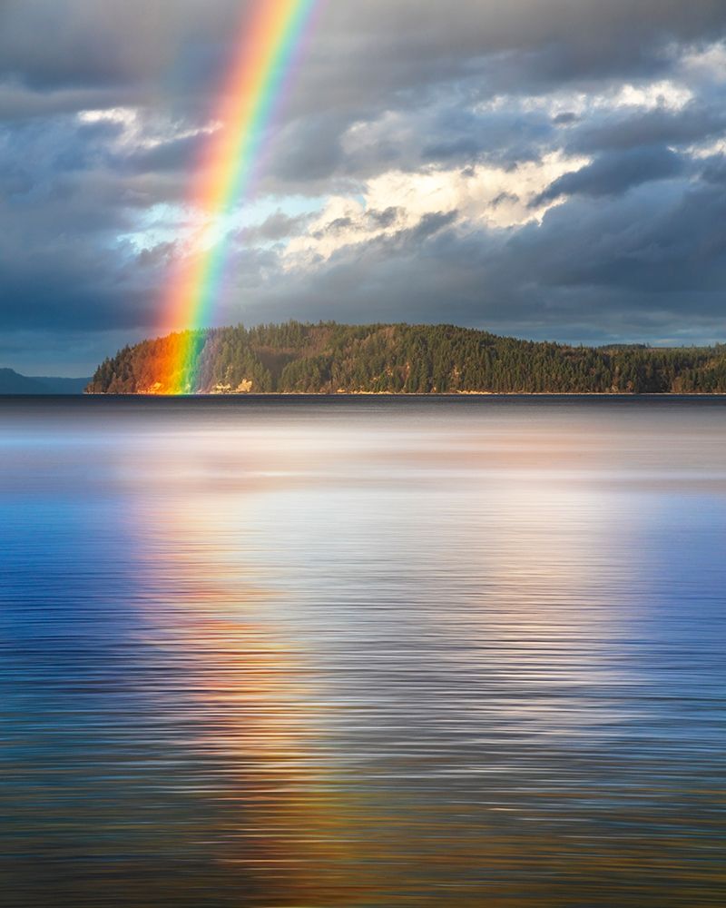 Wall Art Painting id:406370, Name: Washington State-Seabeck Rainbow over Hood Canal , Artist: Jaynes Gallery