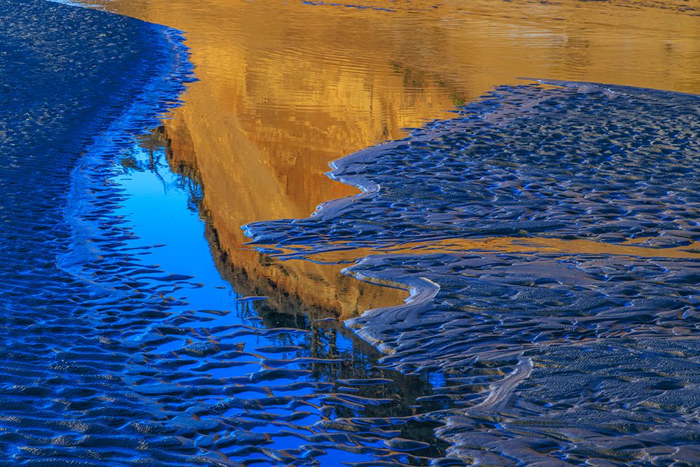 Wall Art Painting id:604947, Name: USA-Washington-Copalis Beach-Iron Springs. Patterns in beach sand at sunset., Artist: Jaynes Gallery