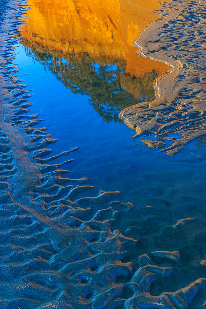 Wall Art Painting id:742422, Name: USA, Washington State, Copalis Beach. Sunset reflection in beach sand and water., Artist: Jaynes Gallery