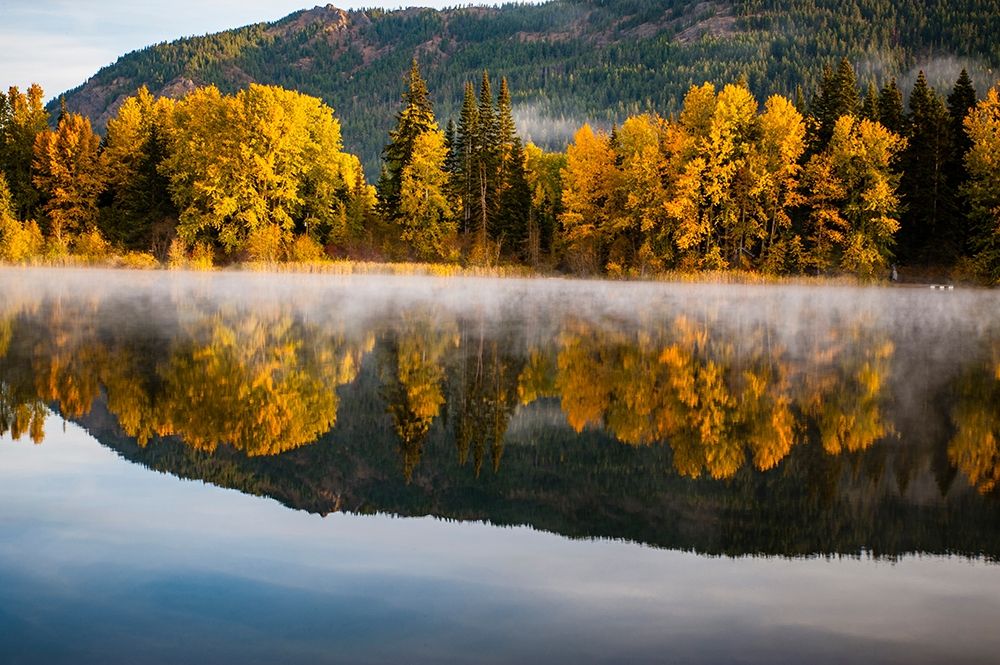 Wall Art Painting id:406554, Name: Washington State-Cle Elum Fall color by a pond in Central Washington, Artist: Duval, Richard