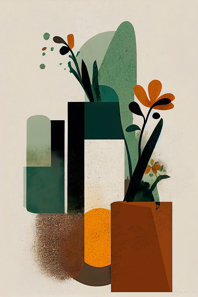 Wall Art Painting id:542553, Name: Geometric Vases, Artist: Treechild