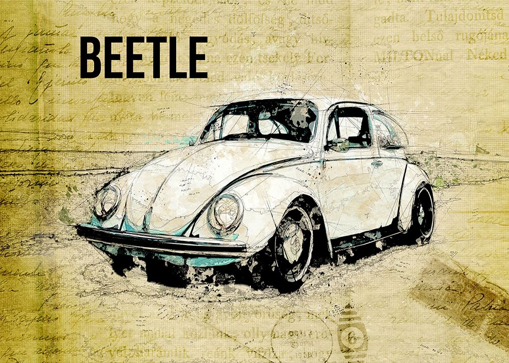 Wall Art Painting id:564508, Name: Volkswagen vw beetle, Artist: Lembayung Senja Studio