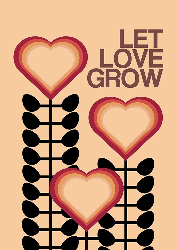 Wall Art Painting id:565490, Name: Let Love Grow Cream, Artist: Collett, Frances