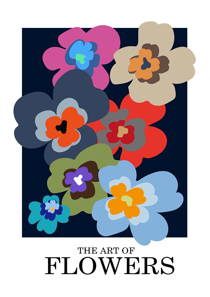 Wall Art Painting id:549084, Name: The Art Of Flowers Blue, Artist: Collett, Frances