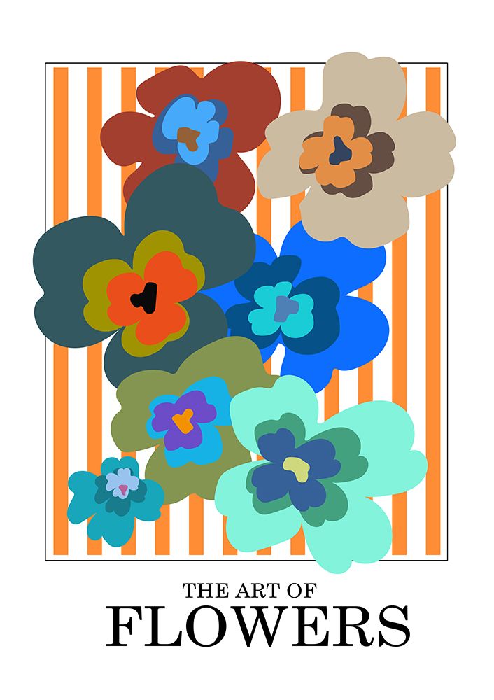 Wall Art Painting id:549086, Name: The Art Of Flowers Orange Stripe, Artist: Collett, Frances