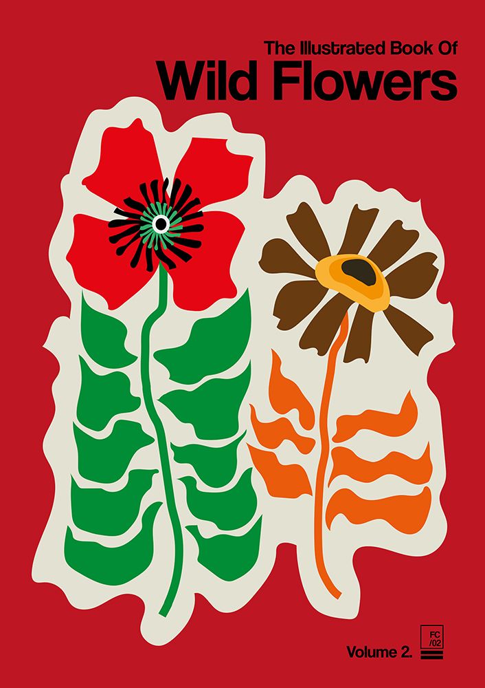 Wall Art Painting id:565555, Name: The Illustrated Book Of Wild Flowers Vol.2 Red, Artist: Collett, Frances