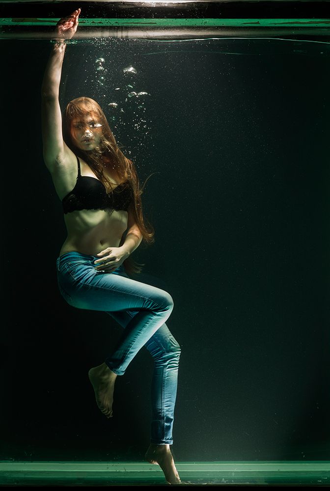 Wall Art Painting id:619363, Name: Underwater Artistic Portrait Shooting, Artist: Akyurt, Engin