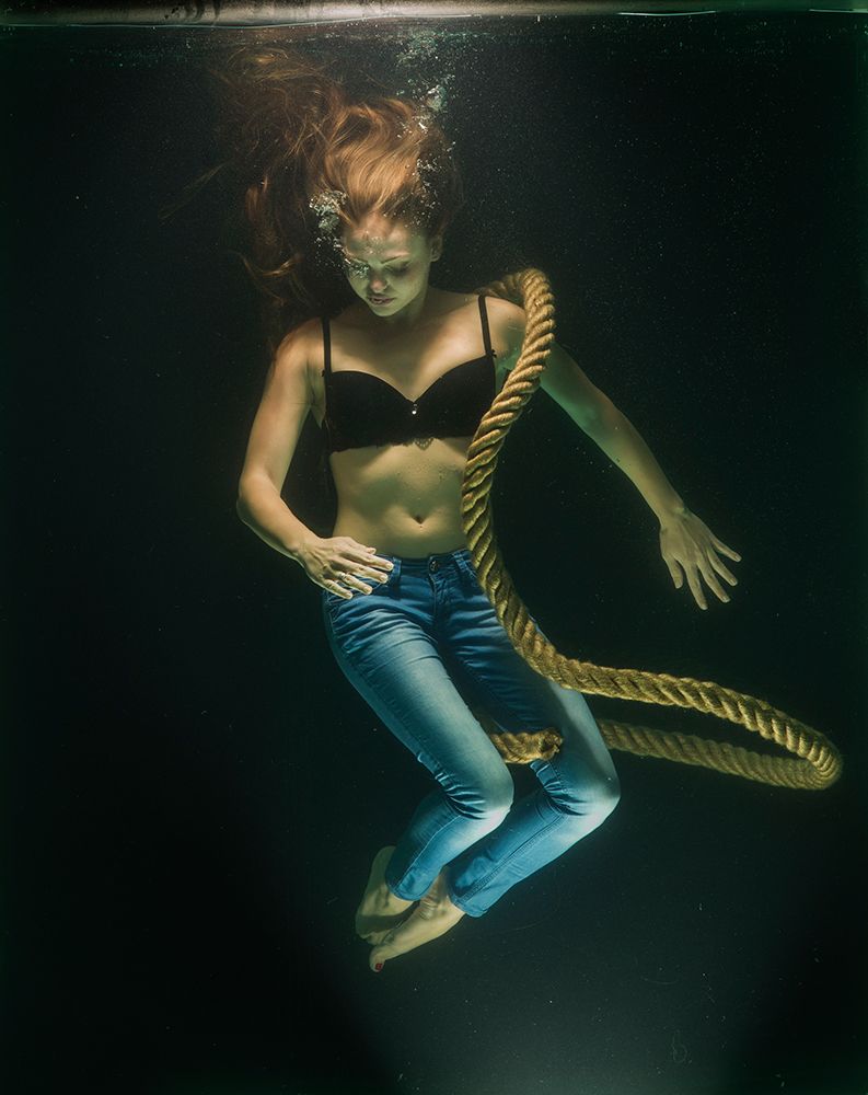 Wall Art Painting id:619371, Name: Underwater Artistic Portrait Shooting, Artist: Akyurt, Engin