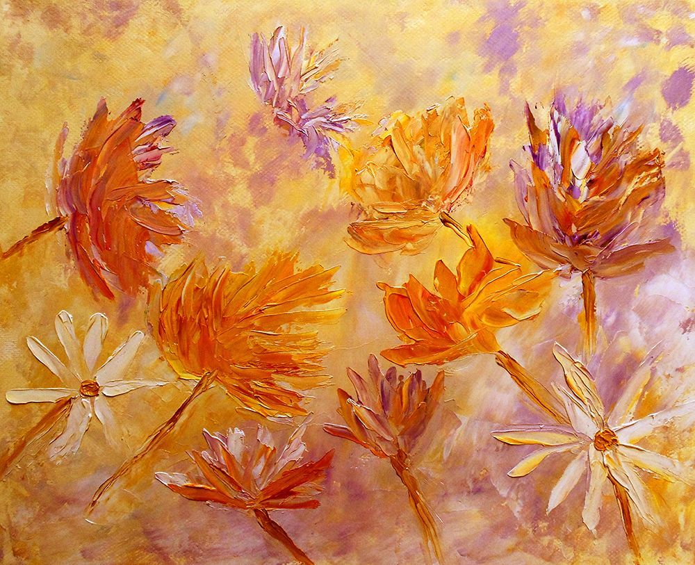 Wall Art Painting id:594107, Name: Blaze of Gold, Artist: Pomata, Angeles M.