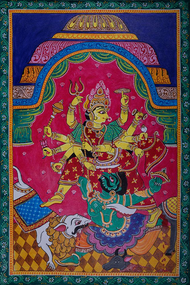 Wall Art Painting id:622791, Name: Goddess Durga Painting, Artist: Imagineers Studio