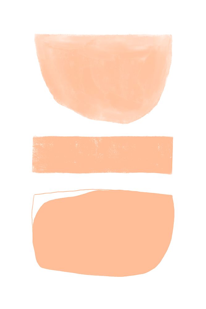 Wall Art Painting id:642866, Name: Abstract Shapes Peach, Artist: Uplusmestudio