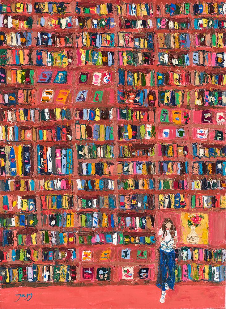 Wall Art Painting id:679749, Name: Book Cafe, Artist: Park, Jukyong